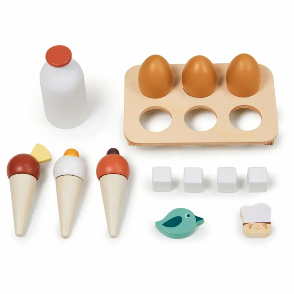 Online Tender Leaf Toys Réfrigérateur et ses accessoires en bois Multicolore