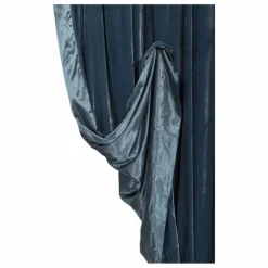 Outlet Le Monde Sauvage Rideau en velours de soie Istanbul Bleu