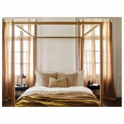 Discount Rideau Vice Versa frangé en gaze de Lin lavé | Rideaux|Rideaux