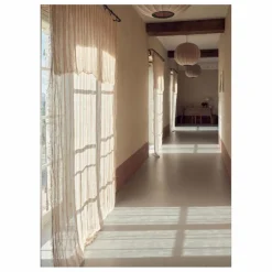 Maison de Vacances Rideaux|Rideaux*Rideau Vice Versa frangé en gaze de lin bayadère |