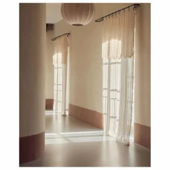 Maison de Vacances Rideaux|Rideaux*Rideau Vice Versa frangé en gaze de lin bayadère |