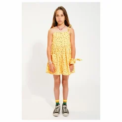 Hot Piupiuchick Robe Fleuri Coton Bio | Jaune