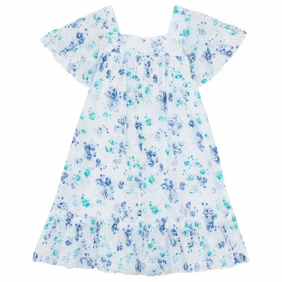 Sale Tartine et Chocolat Robe Ajourée Liberty | Blanc