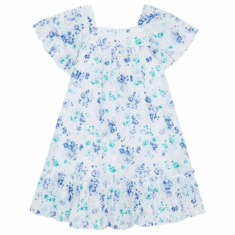 Sale Tartine et Chocolat Robe Ajourée Liberty | Blanc