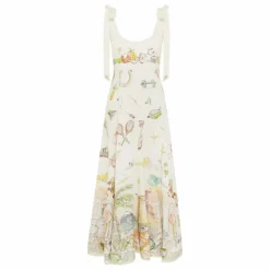 Sale Alémais Robe Anouk Ballet Lin | Crème