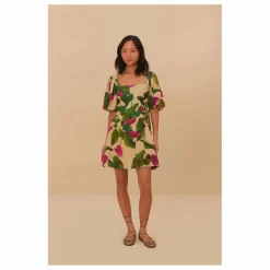 Clearance Robe Anthurium Leaves Lin | Femme Robes, Combinaisons