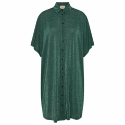 New Momoni Robe Asado Métallisée | Vert