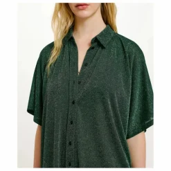 New Momoni Robe Asado Métallisée | Vert