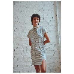 Sale Emile et Ida Robe Bénédicte Rayures Coton Bio | Bleu