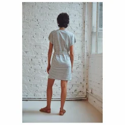 Sale Emile et Ida Robe Bénédicte Rayures Coton Bio | Bleu