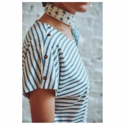 Sale Emile et Ida Robe Bénédicte Rayures Coton Bio | Bleu