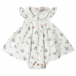 Tocoto Vintage Robe Body Fleurs | Blanc