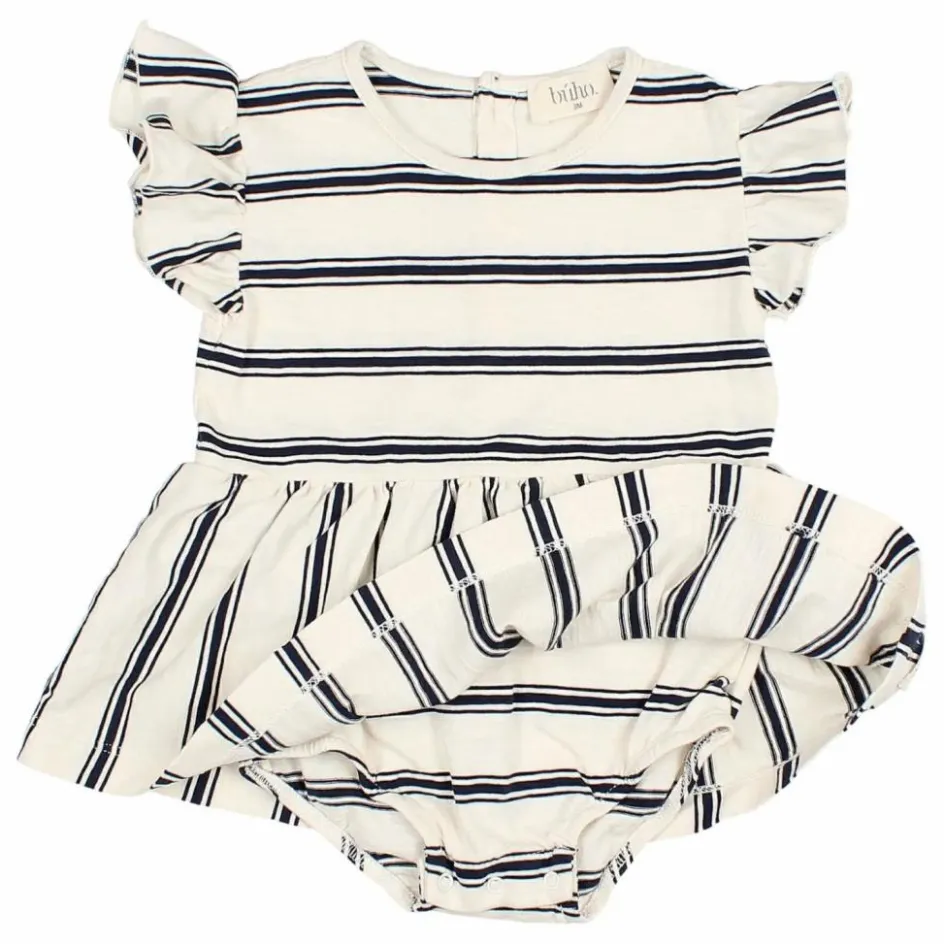 Búho Robes*Robe Body Rayures Coton Bio |