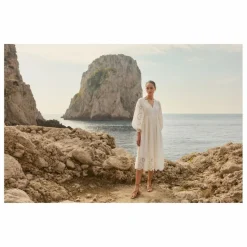 Alma Deia Robe Brodé Manches Longues en Coton Bio ||Femme Robes, Combinaisons