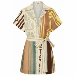 Clearance Soleil Soleil Robe Brodie Clove Lin | Ecru