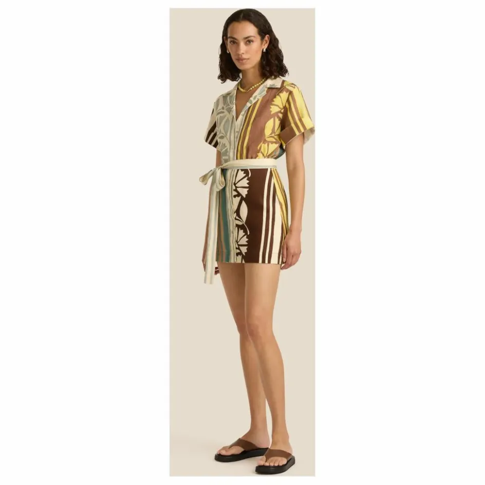 Clearance Soleil Soleil Robe Brodie Clove Lin | Ecru
