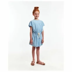 Sale AO76 Robe Carreaux Dori | Bleu ciel