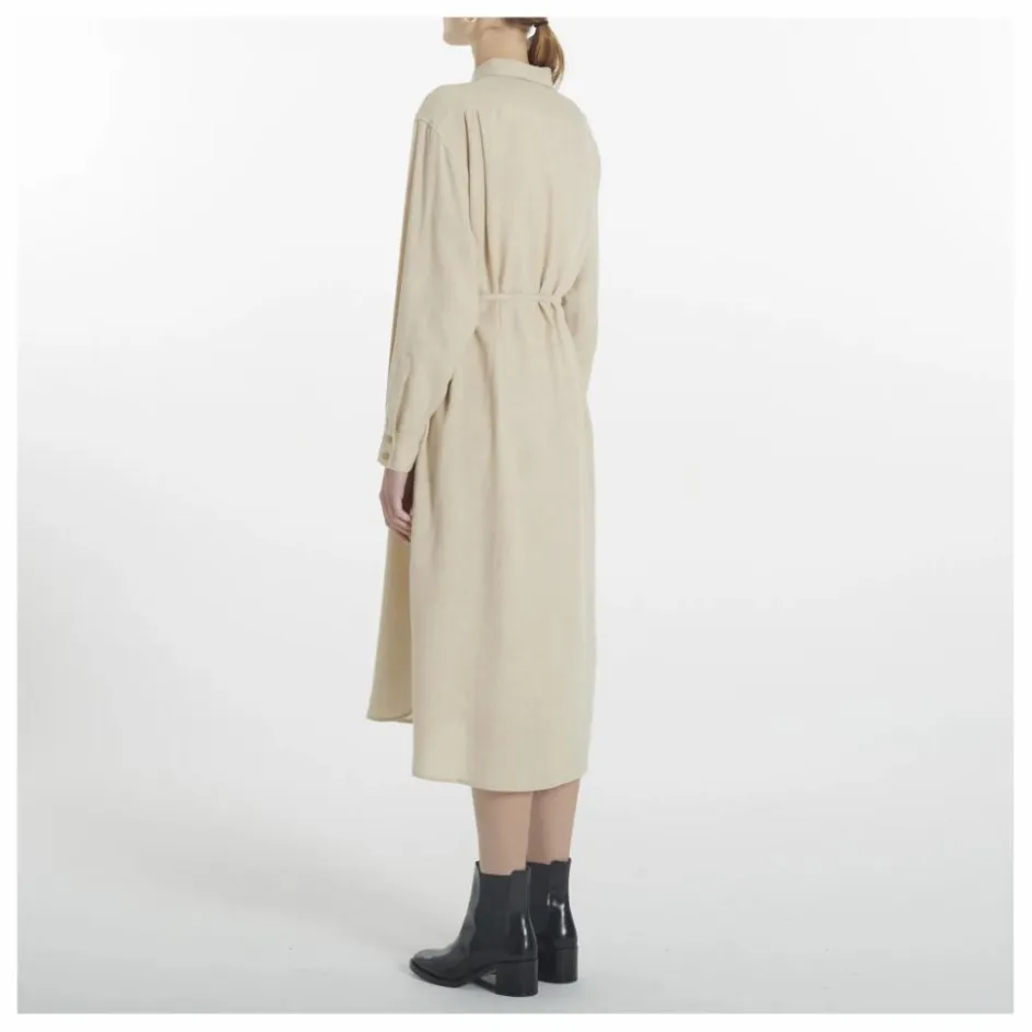 Pomandère Robe Chemise Etamine Laine | Ecru