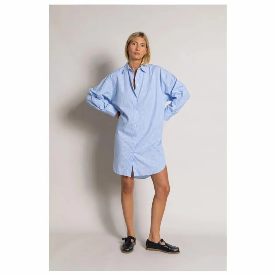 Smallable Woman Robe Chemise Lydie Rayée | Bleu Clair