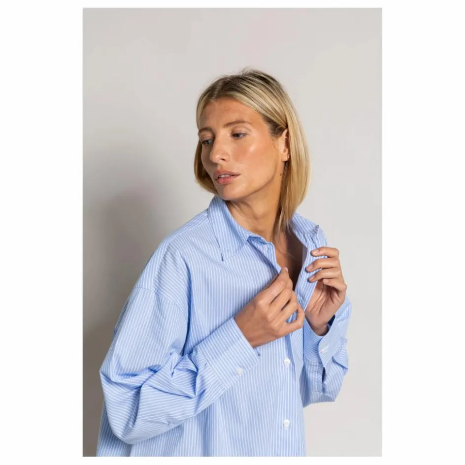 Smallable Woman Robe Chemise Lydie Rayée | Bleu Clair