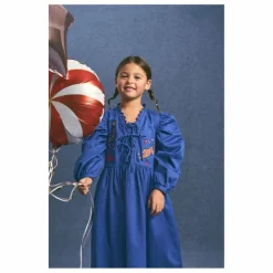 Discount Maison Mangostan Robe Circus Coton Bio | Bleu