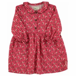 Online Piupiuchick Robe Col Claudine Fleurs | Rose