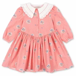 Konges Sløjd Robe Col Cœurs Coton Bio ||Enfant Robes, Combinaisons|Robes