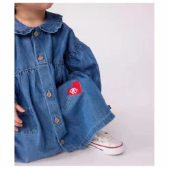 Petit Bateau Robe Col Denim Coton Bio || Robes