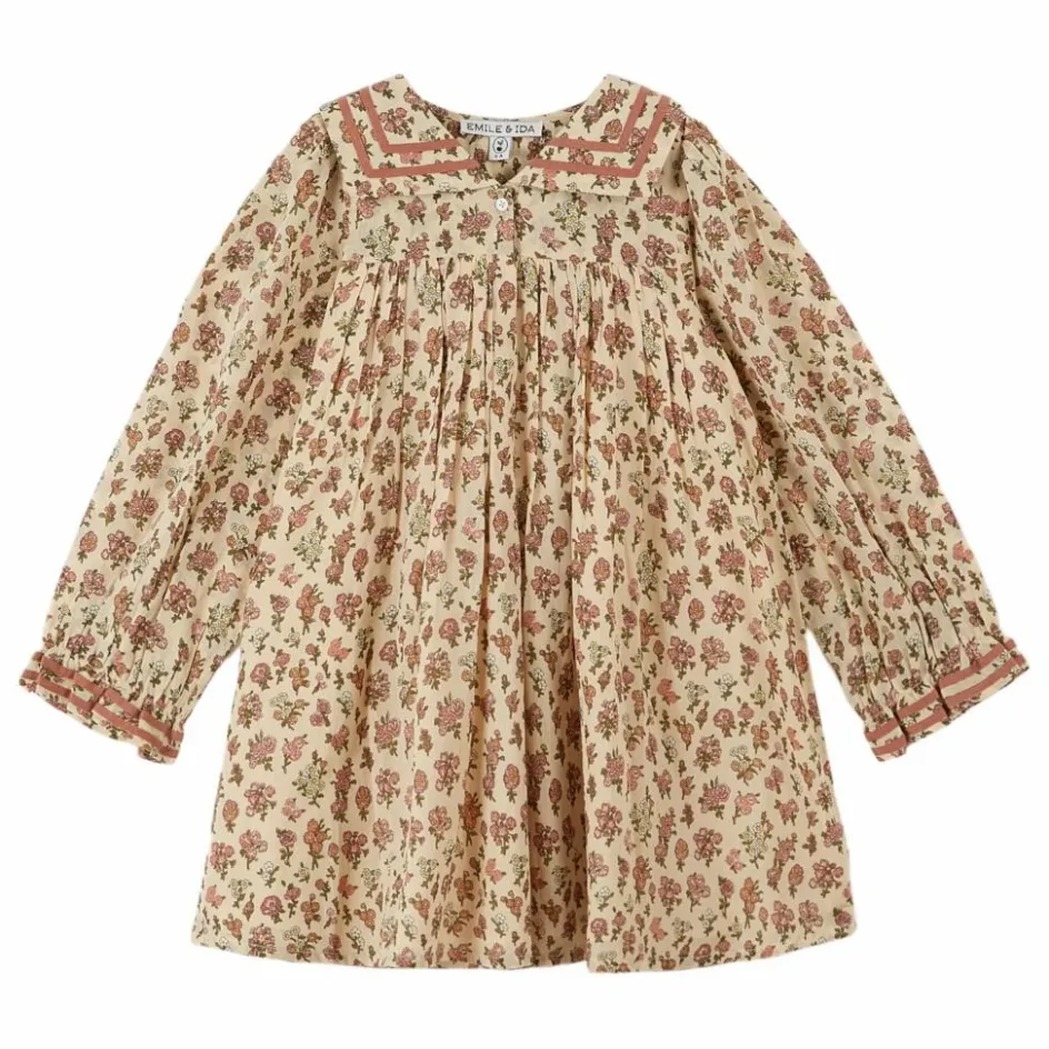 Enfant Emile et Ida Robes, Combinaisons*Robe Col Marin Fleurie |