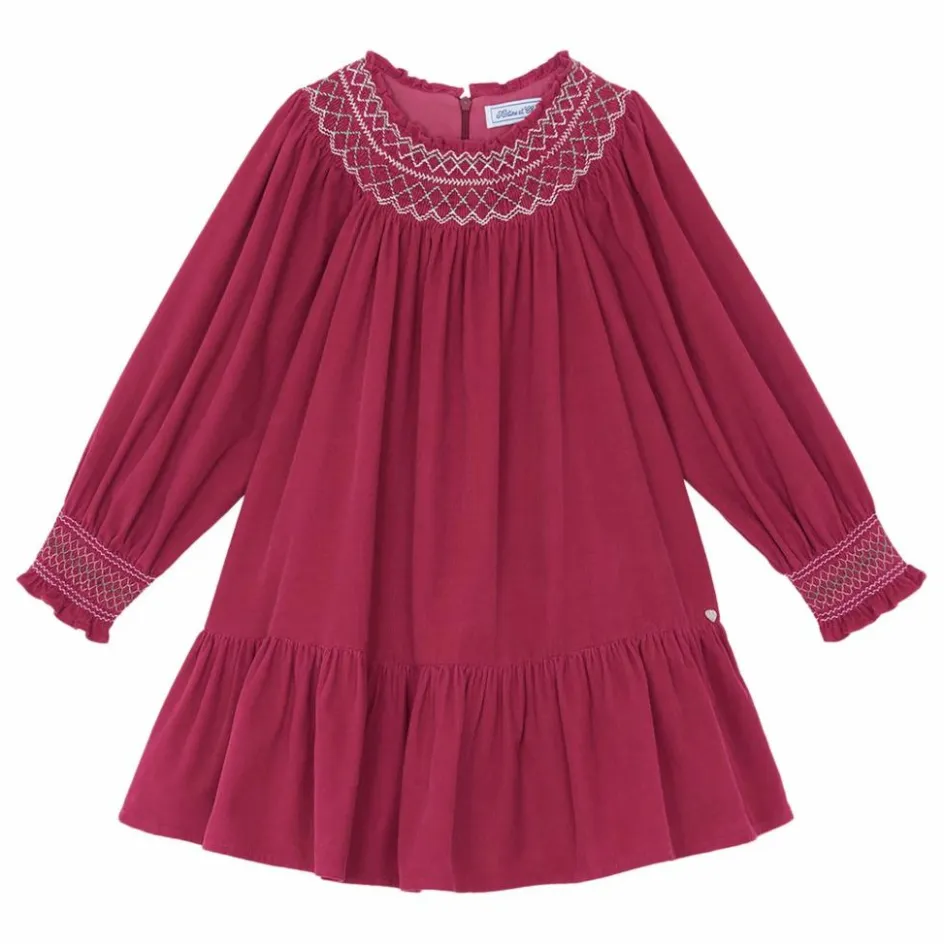 Outlet Tartine et Chocolat Robe Col Smocké | Magenta
