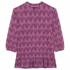 Outlet Hundred Pieces Robe Courte AOP KISS Coton Bio | Violet