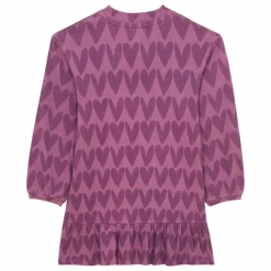 Outlet Hundred Pieces Robe Courte AOP KISS Coton Bio | Violet