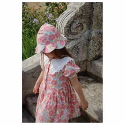 Discount Konges Sløjd Robe Cœur à Col Coton Bio | Framboise