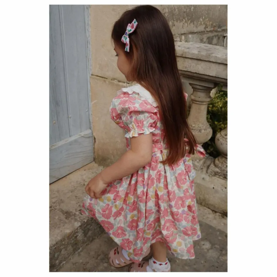 Discount Konges Sløjd Robe Cœur à Col Coton Bio | Framboise