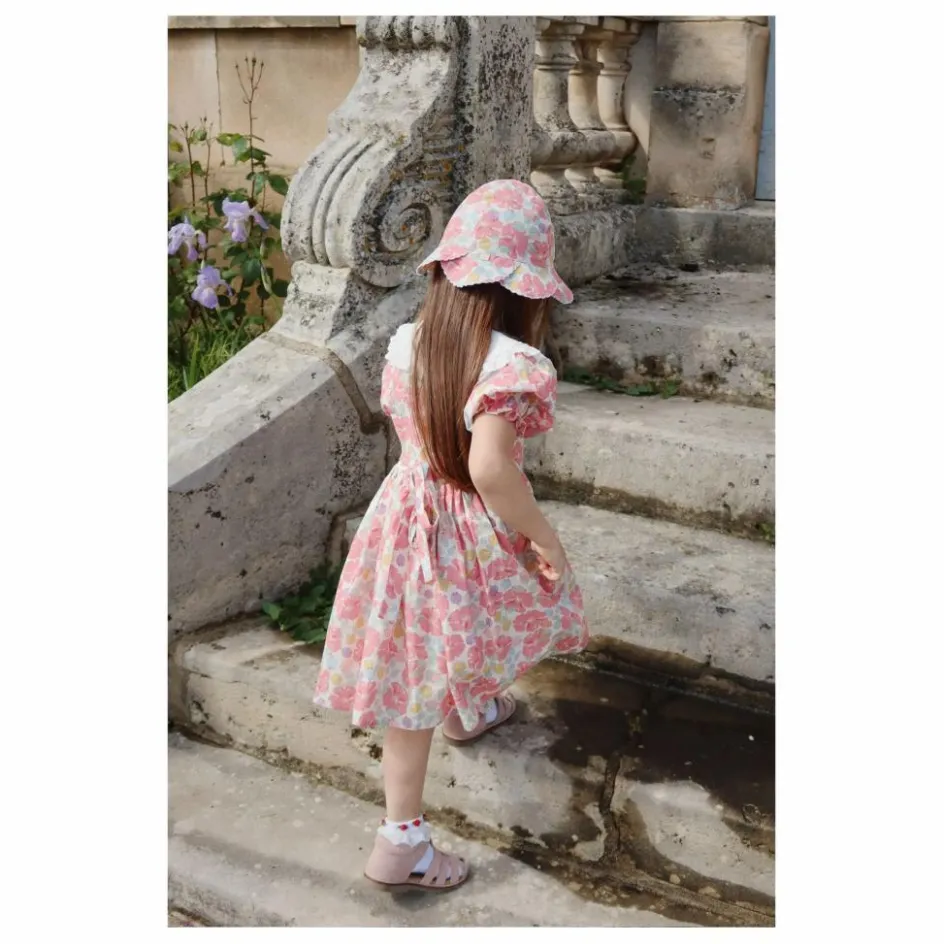 Discount Konges Sløjd Robe Cœur à Col Coton Bio | Framboise