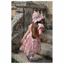 Discount Konges Sløjd Robe Cœur à Col Coton Bio | Framboise
