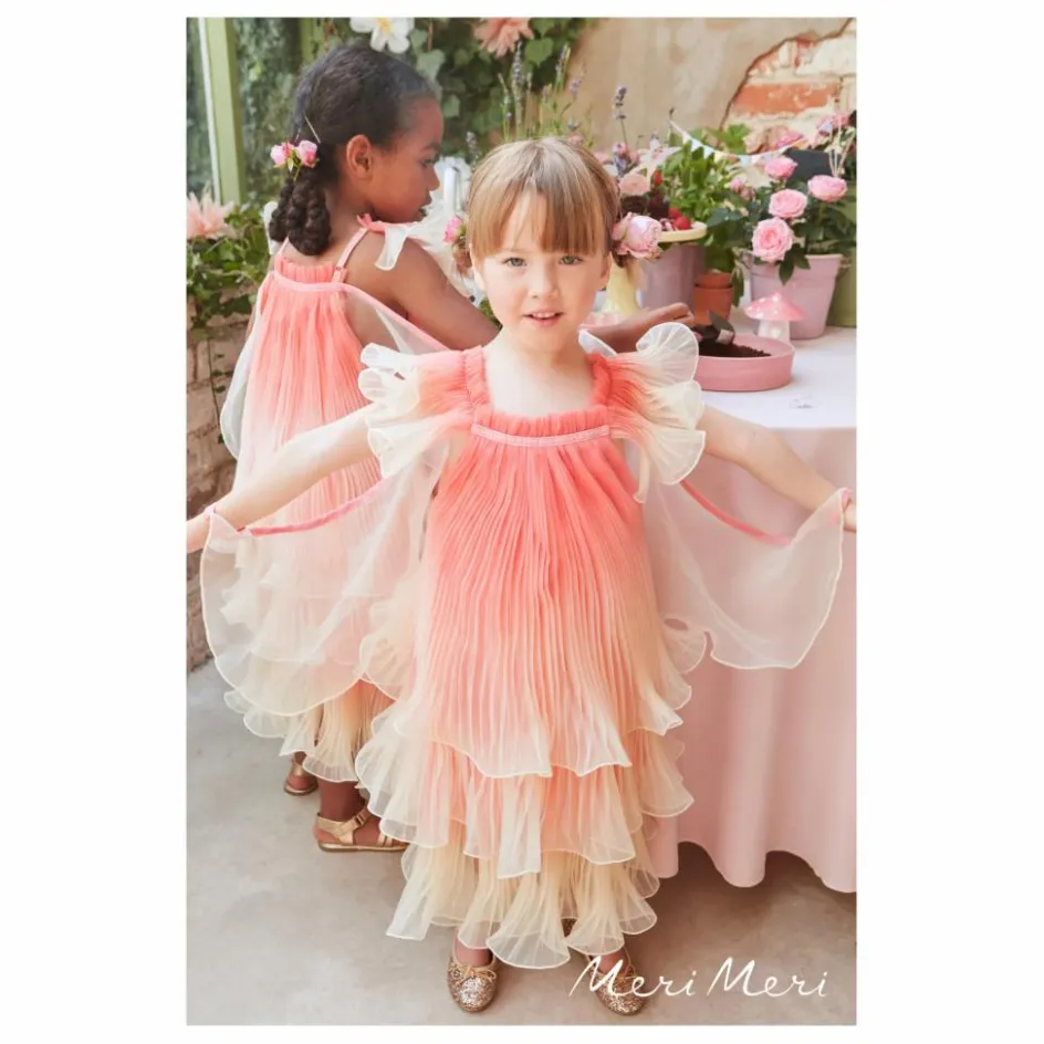 Hot Robe de fée plissée en organza avec sa baguette magique Déguisements
