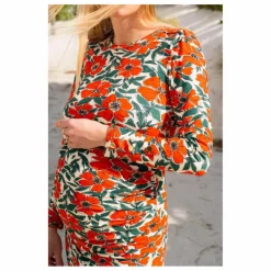 New Paloma Collection Robe de Grossesse Thelma Coquelicot | Rouge
