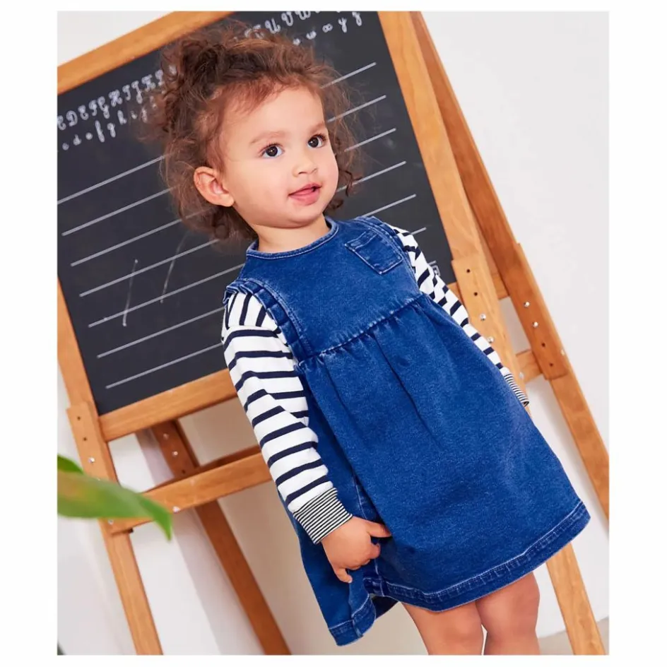 Online Petit Bateau Robe Denim Bébé | Bleu jean