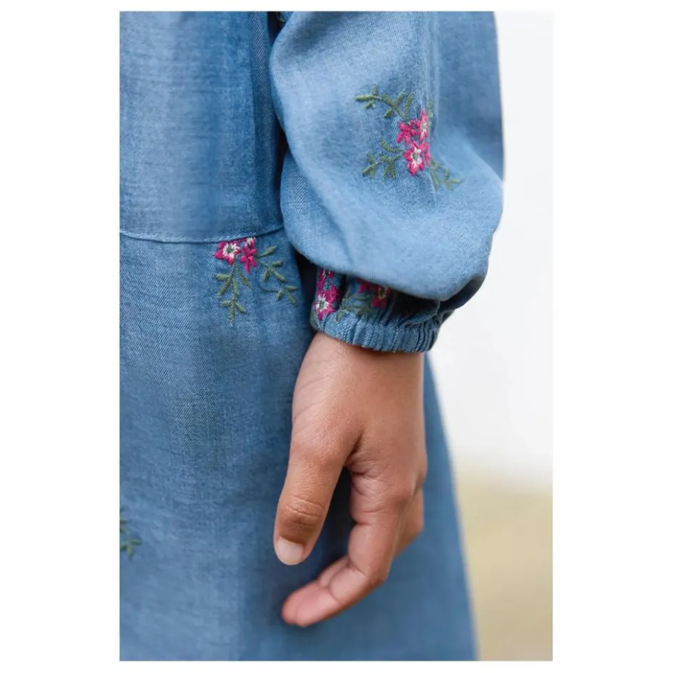 Discount Robe Denim Brodée | Enfant Robes, Combinaisons