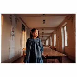 Enfant Emile et Ida Robes, Combinaisons*Robe Denim Brodée |