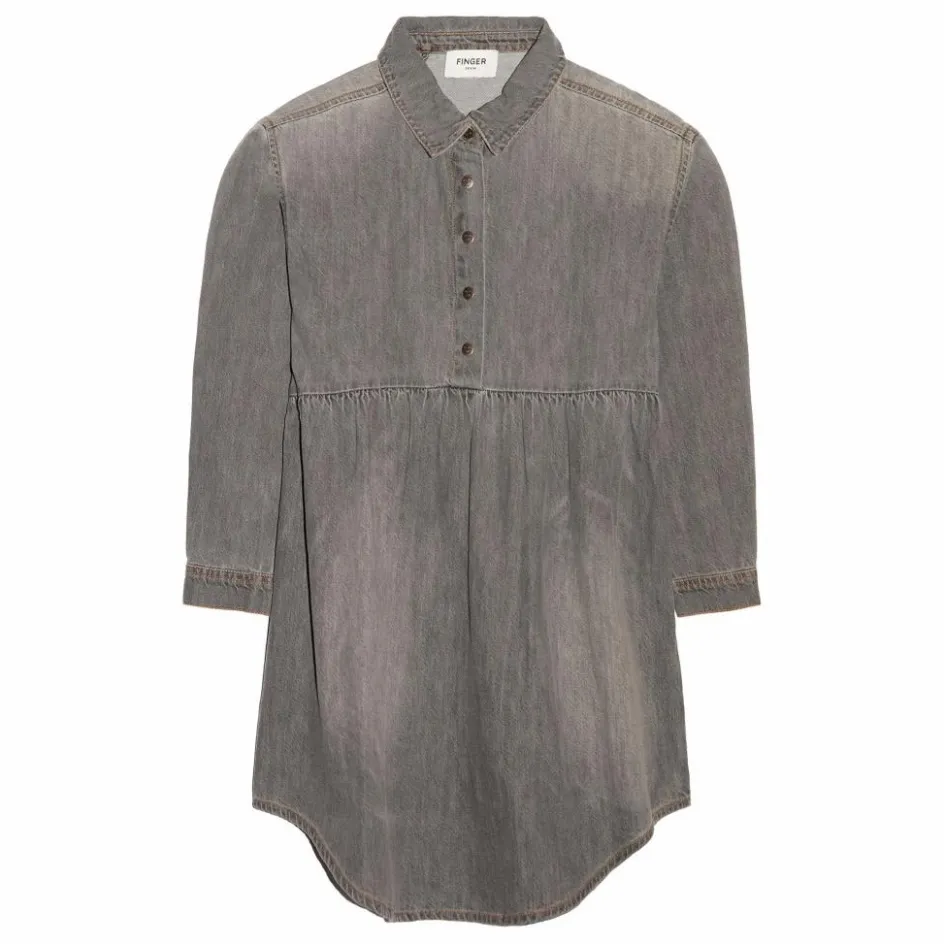 Finger in the nose Robe Denim Darlin | Denim gris