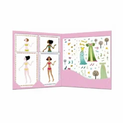 Outlet Djeco Robe des 4 saisons Stickers et paper dolls Multicolore