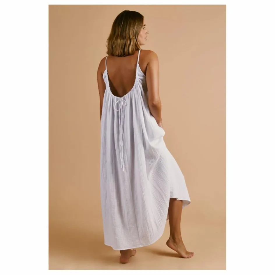 Clearance Robe Dos Nu Gaze de Coton | Femme Robes, Combinaisons