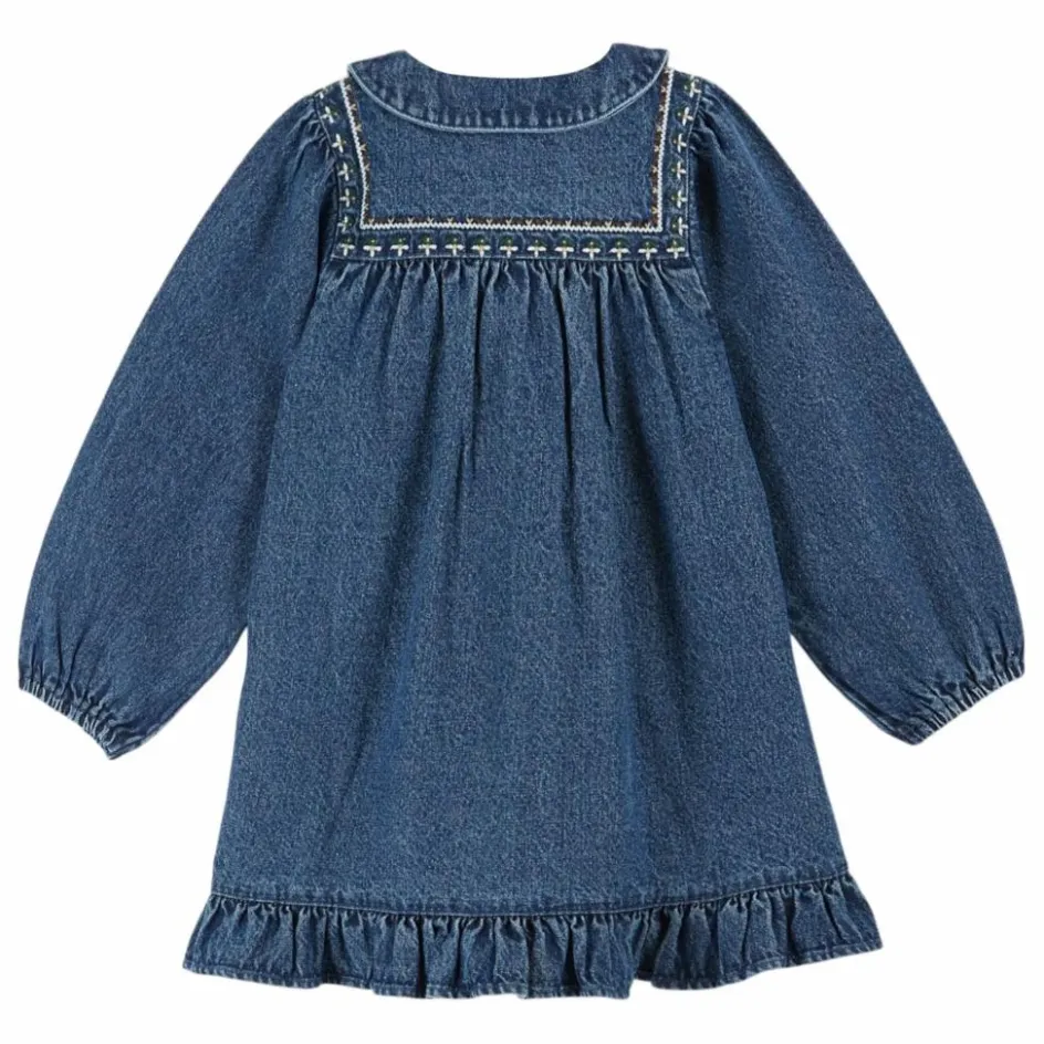 Enfant Emile et Ida Robes, Combinaisons*Robe en Jean Brodée |
