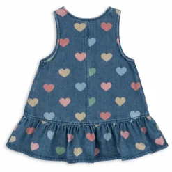 Konges Sløjd Robe en Jean Magot Cœurs Coton Bio ||Enfant Robes, Combinaisons|Robes