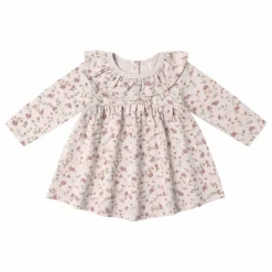 Enfant Quincy Mae Robes, Combinaisons|Robes*Robe Fleurie Coton Bio | Lilas