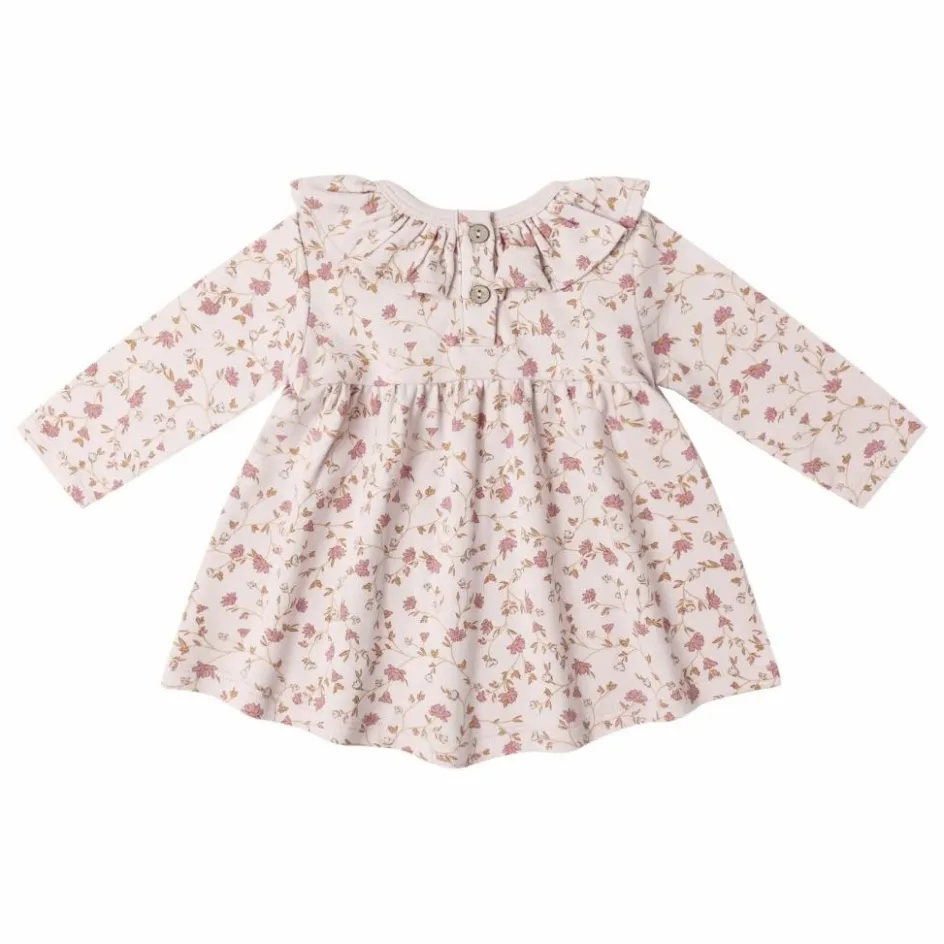 Enfant Quincy Mae Robes, Combinaisons|Robes*Robe Fleurie Coton Bio | Lilas