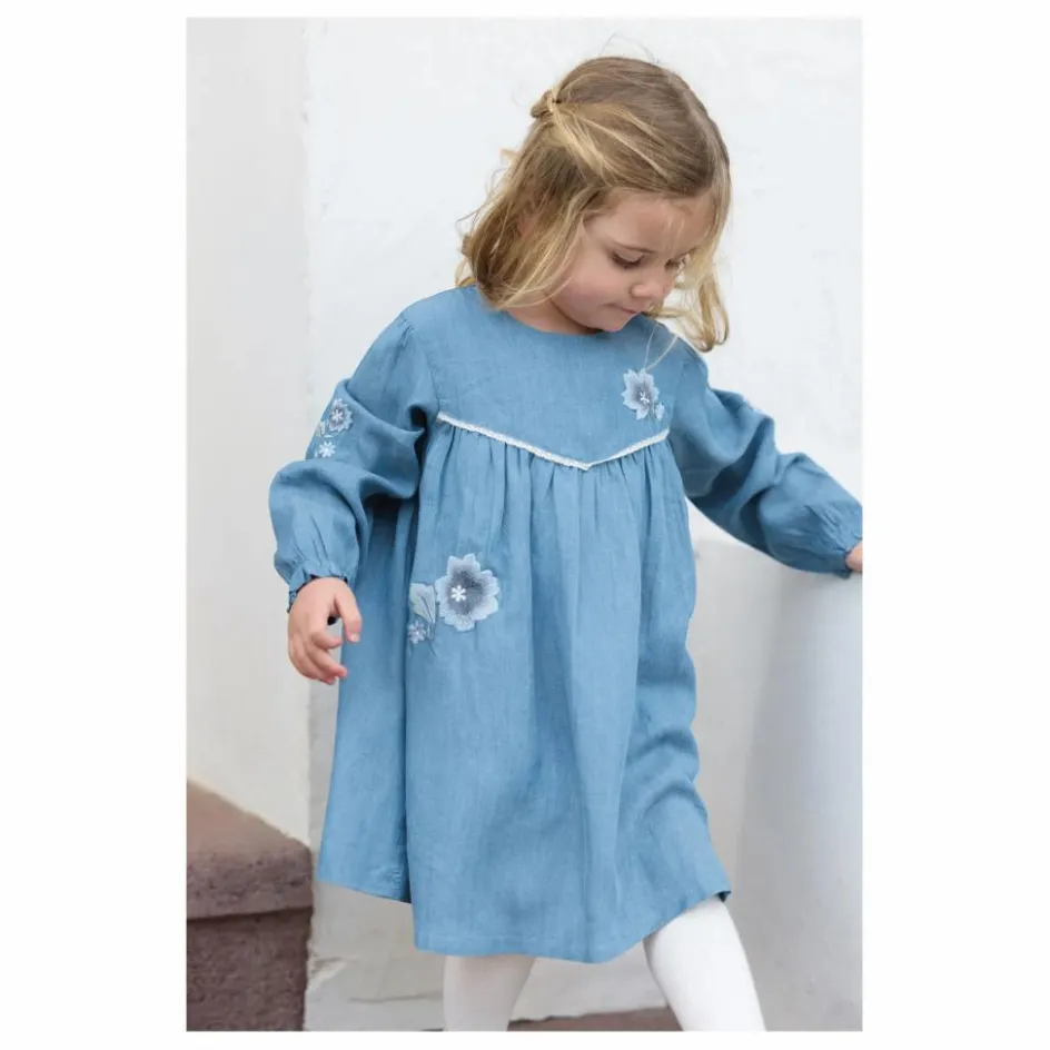 Enfant Tartine et Chocolat Robes, Combinaisons|Robes*Robe Fleurie Denim |