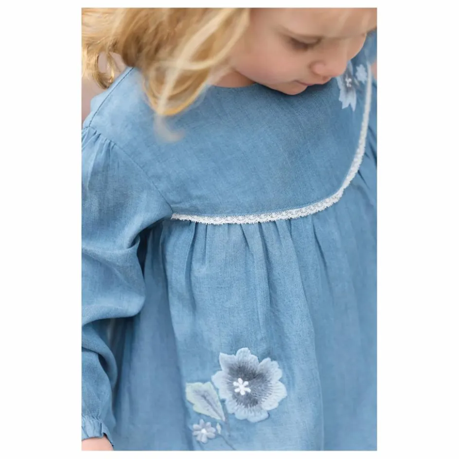 Enfant Tartine et Chocolat Robes, Combinaisons|Robes*Robe Fleurie Denim |